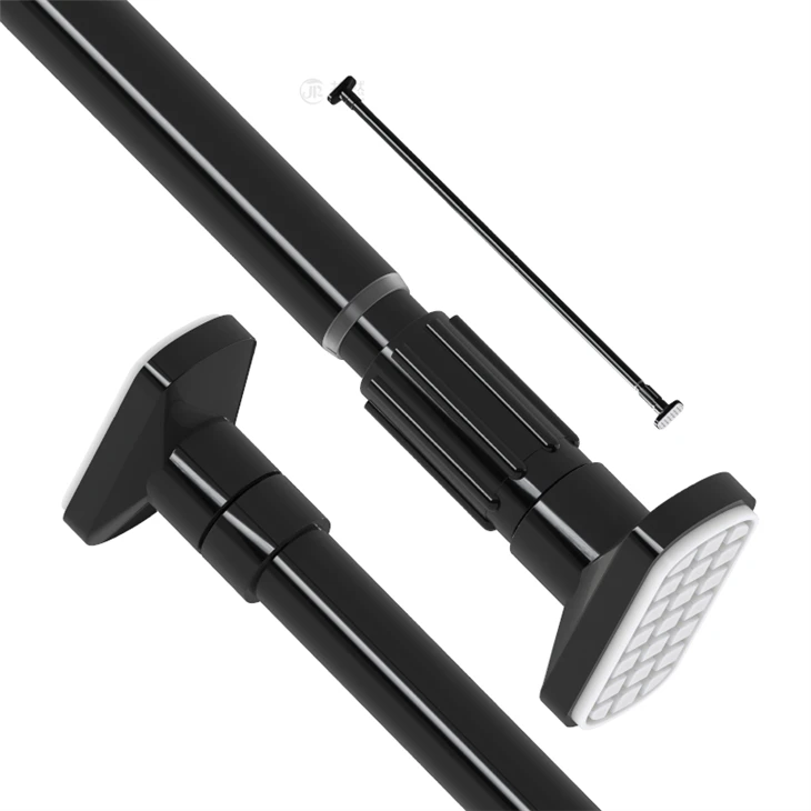 Black 32-80 Inches Shower Curtain Rod