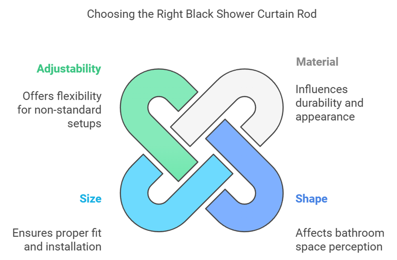 How To Choose The Right Black Shower Curtain Rod How To Choose The Right Black Shower Curtain Rod